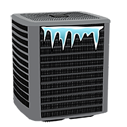 An AC Unit with Ice Buildup